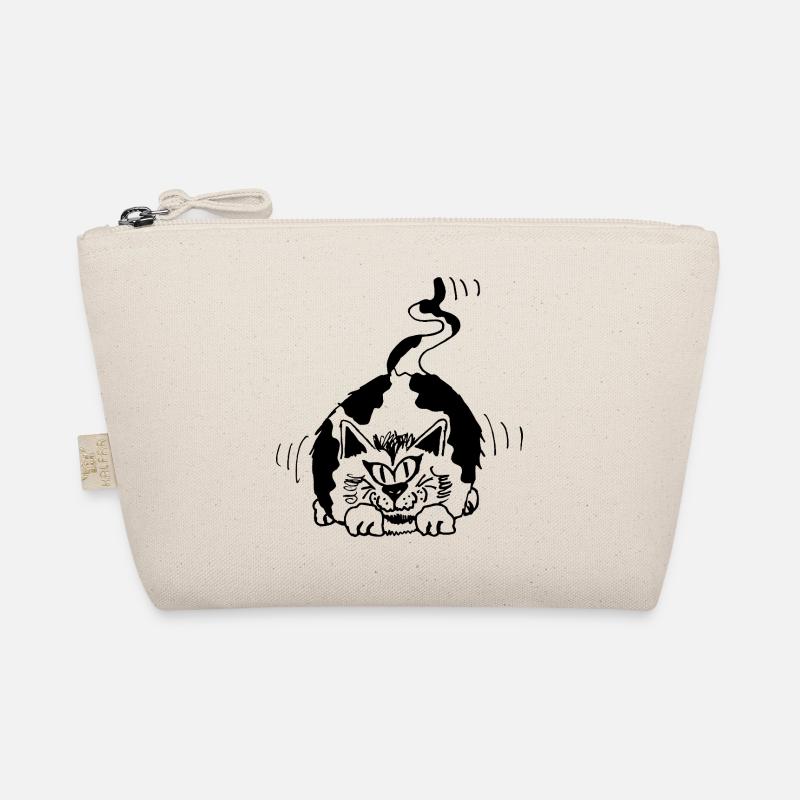 chat drôle tacheté noir et blanc Trousse biologique