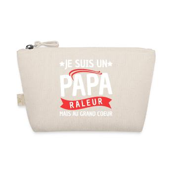 Papa Râleur Mais Au Grand Cœur Cadeau Fête - Trousse biologique - nature - Devant