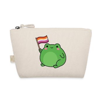 Pride Month LGBTQ - Lesbian Frog - Organic Pouch - nature - Front