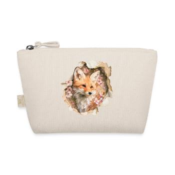Fox with cherry blossoms - Organic Pouch - nature - Front