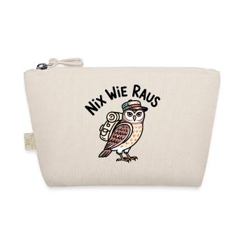 Eule mit Rucksack - Bio-Täschchen - Natur - Vorne
