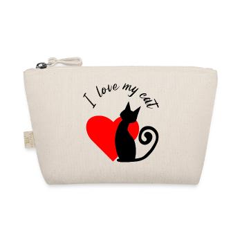 Fragmented heart in red - Organic Pouch - nature - Front