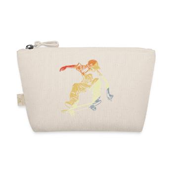 Skateboarder Junge Vintage Look - Bio-Täschchen - Natur - Vorne