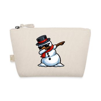 Dabbing Schneemann - Bio-Täschchen - Natur - Vorne