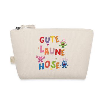 Gute Laune Hose  - Bio-Täschchen - Natur - Vorne