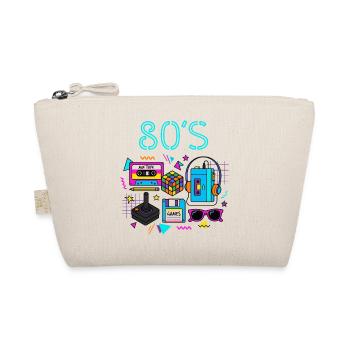 Retro Neon 80er Spielhalle - Bio-Täschchen - Natur - Vorne