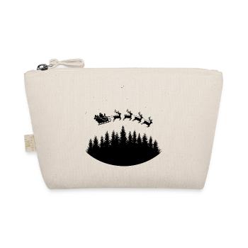 Weihnachtsmann Schlitten Rentiere - Bio-Täschchen - Natur - Vorne