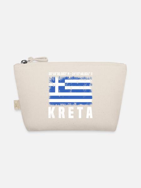 Kreta Koordinaten - Bio-Täschchen - Natur