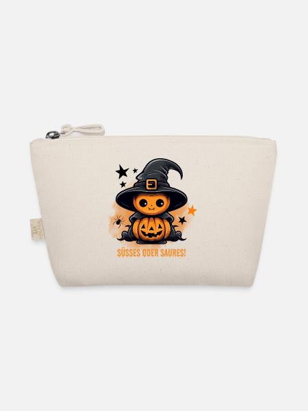 Süßes Oder Saures Halloween Kürbis Geschenk - Bio-Täschchen - Natur