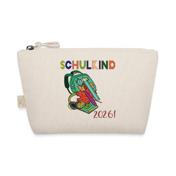 Schulkind 2026: - Bio-Täschchen - Natur - Vorne