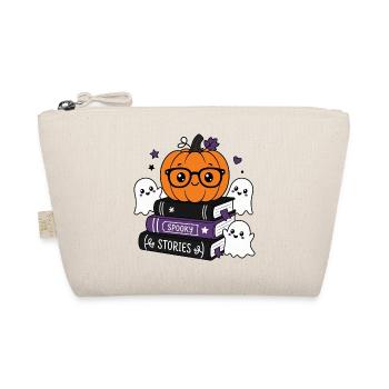 Halloween pumpkin with glasses - Organic Pouch - nature - Front