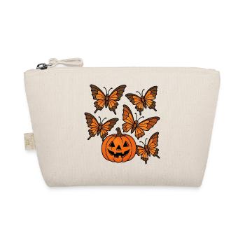 Halloween Pumpkin with Butterflies - Organic Pouch - nature - Front