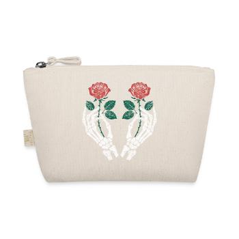 Pink Skeleton Roses - Organic Pouch - nature - Front