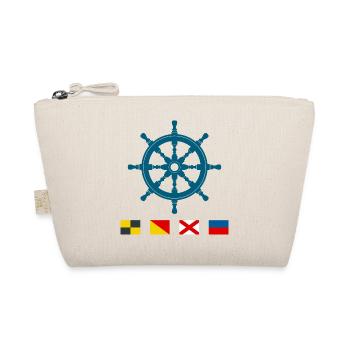 Love – Maritime steering wheel with signal flags - Organic Pouch - nature - Front