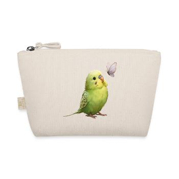 Perruche perruche avec papillon - Trousse biologique - nature - Devant