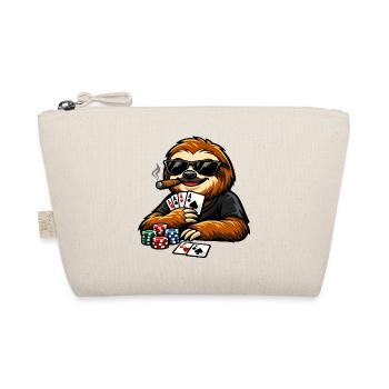 Cool sloth playing poker - Organic Pouch - nature - Front