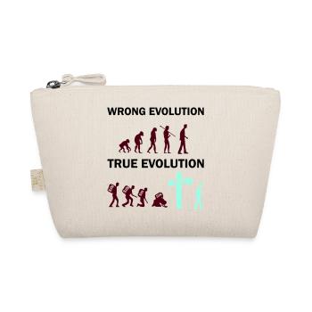 Evolution to the Cross: Faith Wins - Organic Pouch - nature - Front