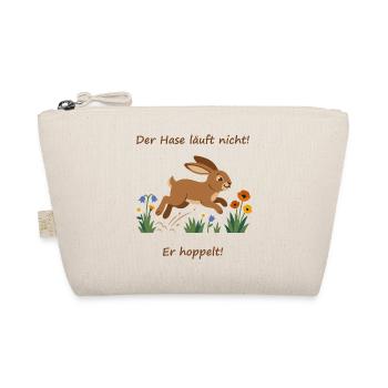 Hase im Frühlingslauf: Nicht laufen, hoppeln! - Bio-Täschchen - Natur - Vorne