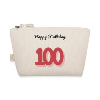 100. 100 JAHRE. 100-JÄHRIGES JUBILÄUM. GEBURTSTAG 100 - Bio-Täschchen - Natur - Vorne