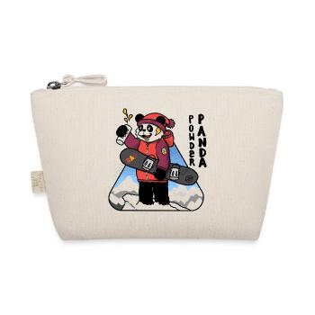 Bold Comic Powder Panda Snowboard-Kunst - Bio-Täschchen - Natur - Vorne