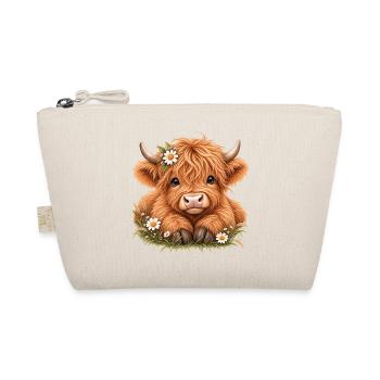 Baby Highland Cow – Süßes Highland Kalb - Bio-Täschchen - Natur - Vorne