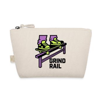 Skateboard Grind Rail Logo - Bio-Täschchen - Natur - Vorne