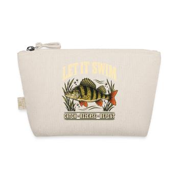 Barschangeln Catch and Release Shirt - Bio-Täschchen - Natur - Vorne