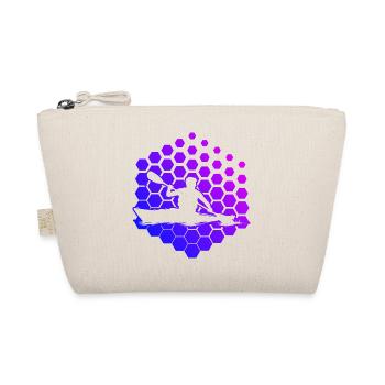 Geschenkidee für einen Paddler mit Wildwasserkajak - Bio-Täschchen - Natur - Vorne