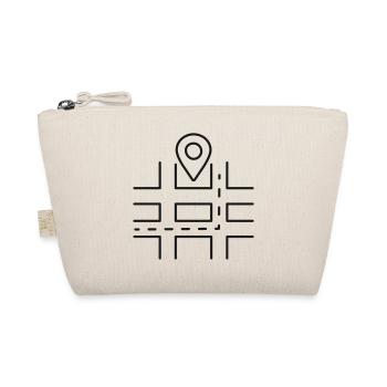GPS-Straßenkarten-Linien-Symbol - Bio-Täschchen - Natur - Vorne