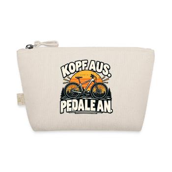   Kopf aus. Pedale an Biker Geschenk - Bio-Täschchen - Natur - Vorne