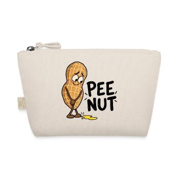 Pee Nut – Lustige Erdnuss mit Pfütze und Wortspiel - Bio-Täschchen - Natur - Vorne