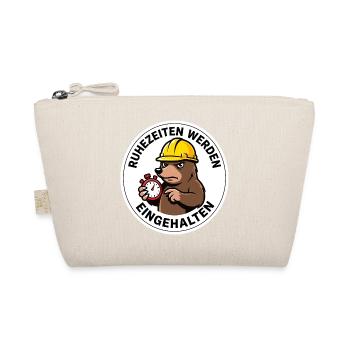 Ruhezeiten Schrebergarten Lustiges Maulwurf Shirt - Bio-Täschchen - Natur - Vorne