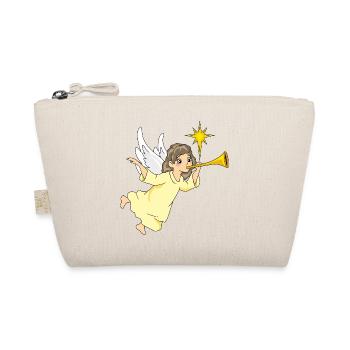 Cartoonish_angel_is_playing_the_flute - Bio-Täschchen - Natur - Vorne