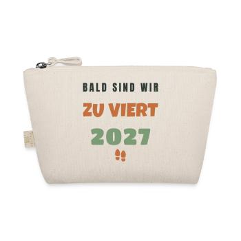 Bald zu Viert 2027 Familienzuwachs Baby - Bio-Täschchen - Natur - Vorne