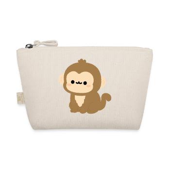 Kawaii Rhesus-Makaken-Plüsch-Illustration - Bio-Täschchen - Natur - Vorne