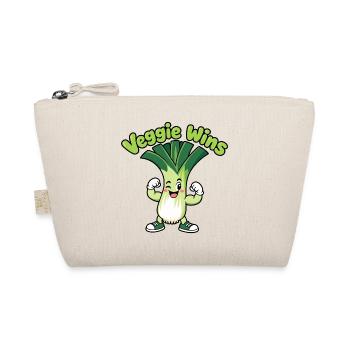 Veggie Wins: Lauchheld Cartoon - Bio-Täschchen - Natur - Vorne