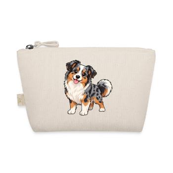 Australian Shepherd Kawaii Style – Süßer Hund - Bio-Täschchen - Natur - Vorne