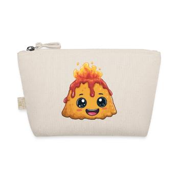 Kawaii Feuerpudding Vulkan - Bio-Täschchen - Natur - Vorne