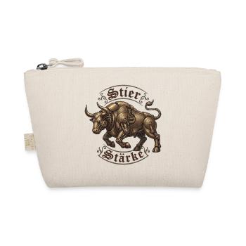 Steampunk Stier Stärke - Bio-Täschchen - Natur - Vorne