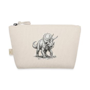 Triceratops Motiv Dinosaurier Urzeit Saurier - Bio-Täschchen - Natur - Vorne