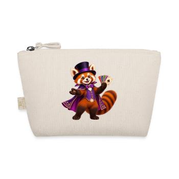 Zauberer Roter Panda mit Spielkarten - Bio-Täschchen - Natur - Vorne
