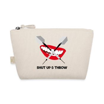 Shut up and throw (dark) - Bio-Täschchen - Natur - Vorne