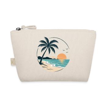 Tropical Sunset – Palme, Strand & Meer Urlaubsdesi - Bio-Täschchen - Natur - Vorne