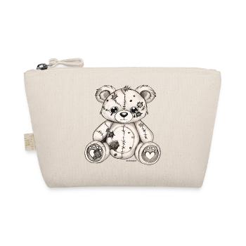  Teddybär Original Zeichnung  - Bio-Täschchen - Natur - Vorne