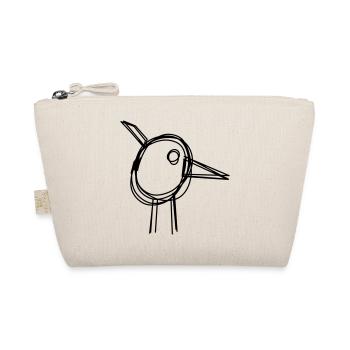 Storch handgezeichnet - Bio-Täschchen - Natur - Vorne
