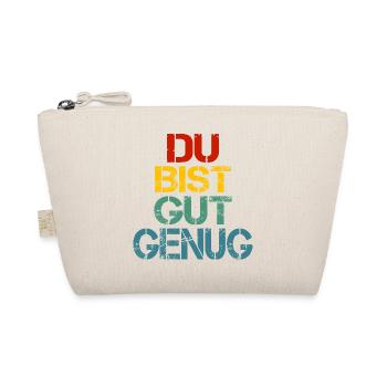 Du Bist Gut Genug Retro Bunt - Bio-Täschchen - Natur - Vorne
