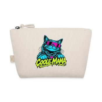 Coole Mama Katze Neon-Grafik - Bio-Täschchen - Natur - Vorne