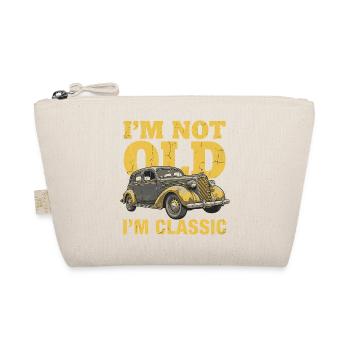 Oldtimer Classic Car Vintage Auto Lustiges Motiv - Bio-Täschchen - Natur - Vorne