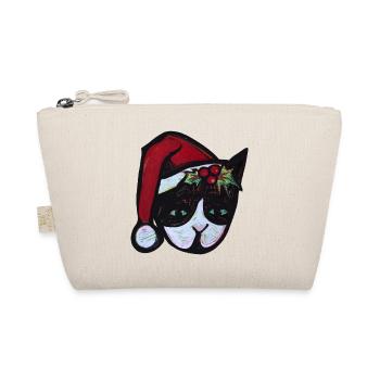 Panda-Weihnachtsmann-Stechpalmenmaske - Bio-Täschchen - Natur - Vorne
