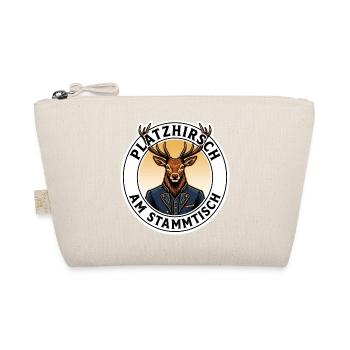 Platzhirsch Stammtisch T-Shirt Motiv - Bio-Täschchen - Natur - Vorne